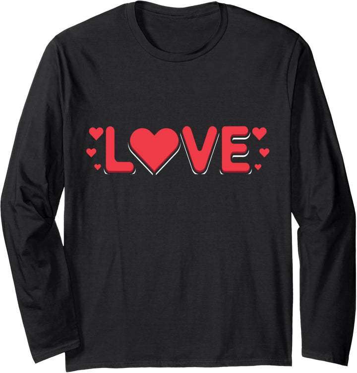 Damen Love Liebe Sommer Design für Damen Mädchen und Kinder Langarmshirt