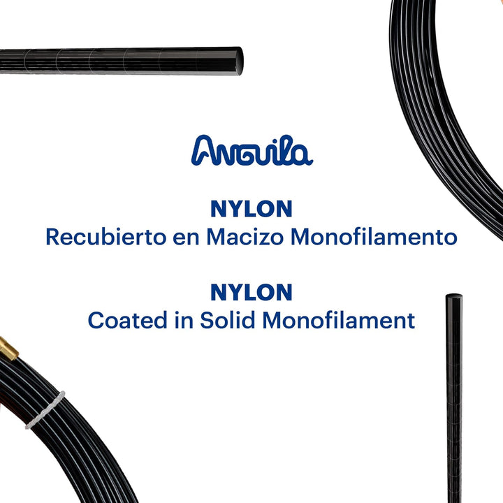 Anguila | Kabelführung | Auswechselbare Klemmen | Monofilament | Nylon | Schwarze Farbe | Durchmesse