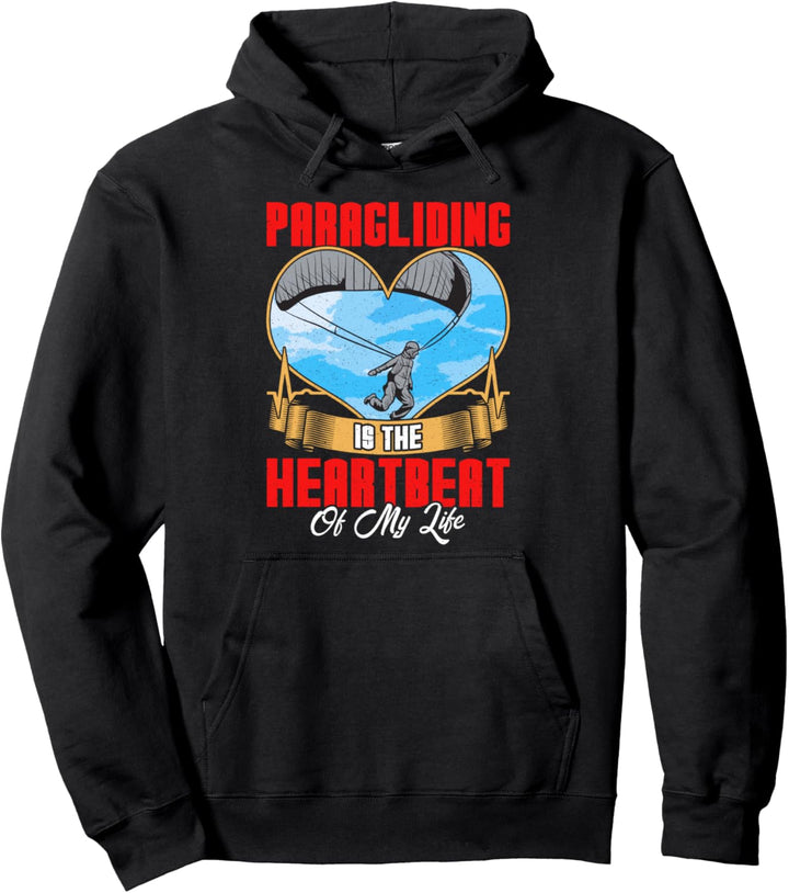 Paragliding ist der Heartbeat Paraglider Pullover Hoodie