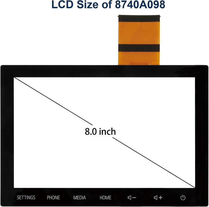 8 Zoll Touchscreen für Mitsubishi Outlander 2019 2020 2021 2022 Digitizer Bildschirm Autoradio NAV 8