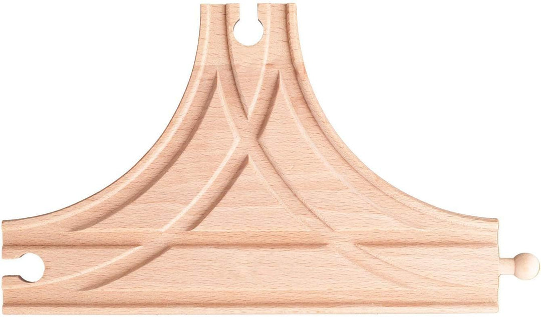 alles-meine.de GmbH 2 Stück Holz - Schienen - T-Weichen/Abzweigungen/Kreuzungen - beidseitig - inkl.