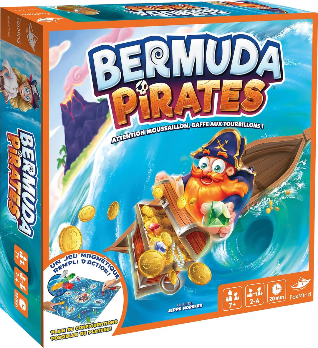 ASMODEE FRANCE FOXBERMU02FR Pokemon, Foxmind Pirates Bermuda Shorts