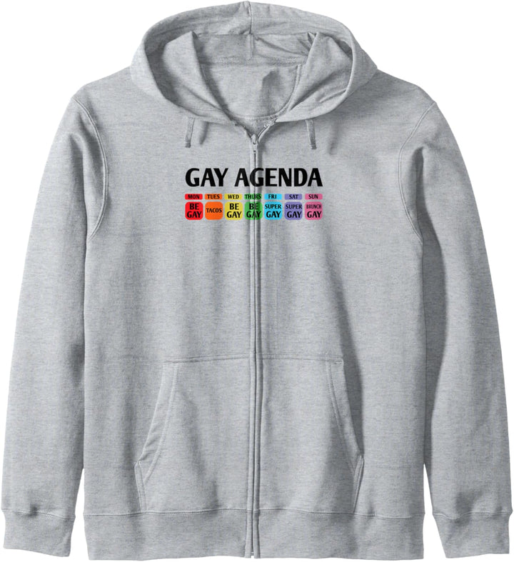 Gay Agenda Pride Lgbtq Rainbow Transgender Bisexuelle Liebe Kapuzenjacke