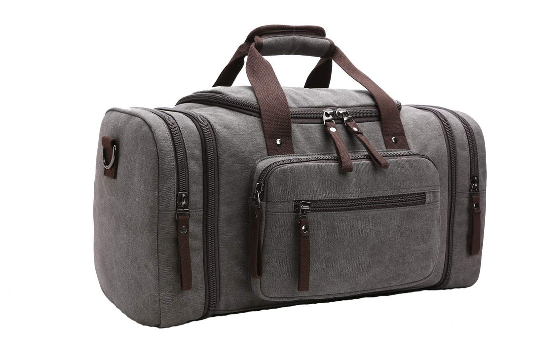 Reisetasche, gross 40 l 50 l erweiterbare Segeltuch-Reisetasche, Unisex-Reisetaschen, Wochenendtasch
