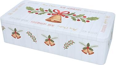 Birkmann, weihnachtliche Gebäckdose XXL, Frohe Weihnachten, Weissblech, Rechteckig, Masse: 40 x 20 c