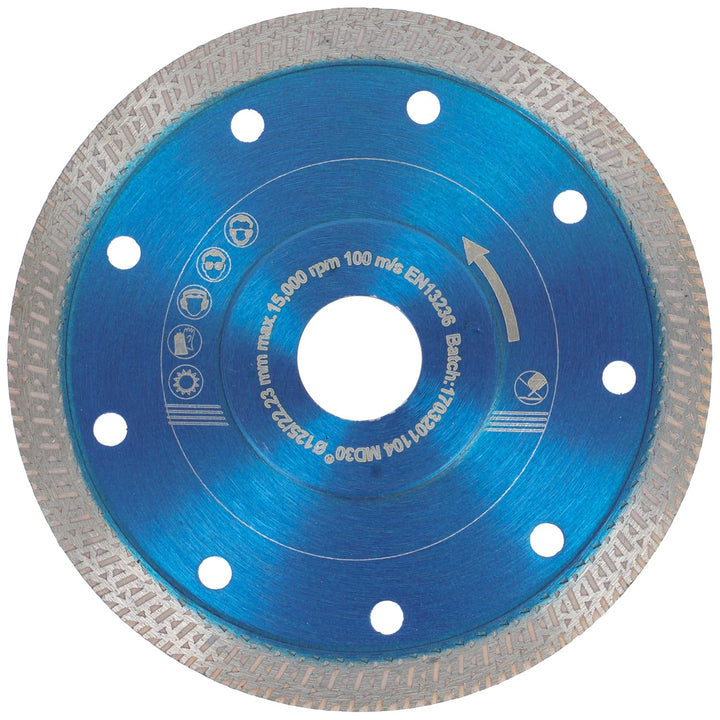 PRODIAMANT Profi Diamant Fliesenscheibe F50 125mm x 22,2mm Fliese Feinsteinzeug extra dünn für bis z