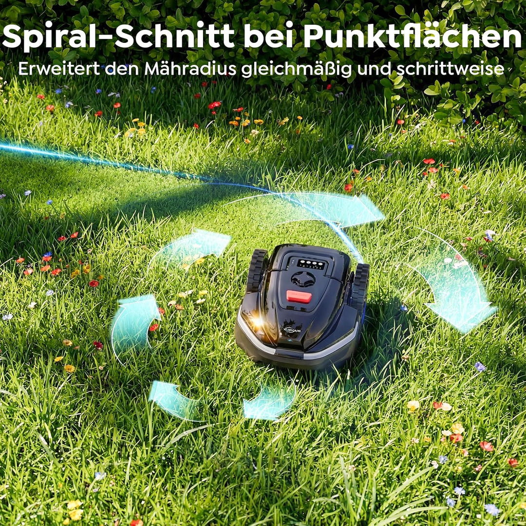 YARDCARE V3 Mähroboter ohne Begrenzungskabel, KI-Visionsnavigation, 150+ Hinderniserkennung, App-Ste