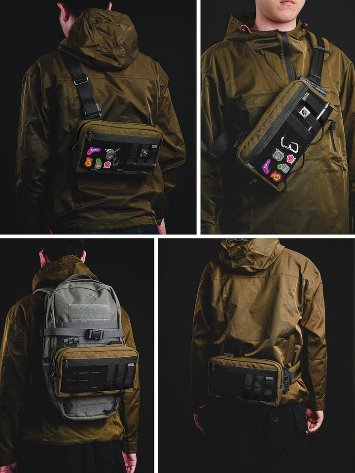 TACTICAL_GEEK Cache L3 EDC Leichter Sling Bag Chest Crossbody Bag für Herren Damen, Kompakt Bauchtas