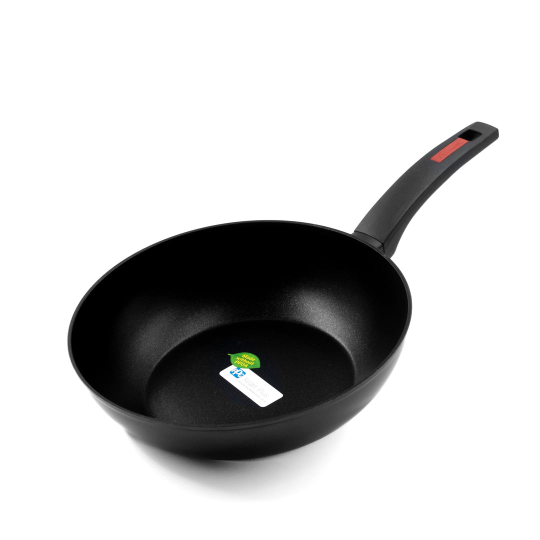 Zanetti Evolution Wok für Induktion, Durchmesser 28 cm, Wokpfanne mit Antihaftboden, hohe Dicke, Wok