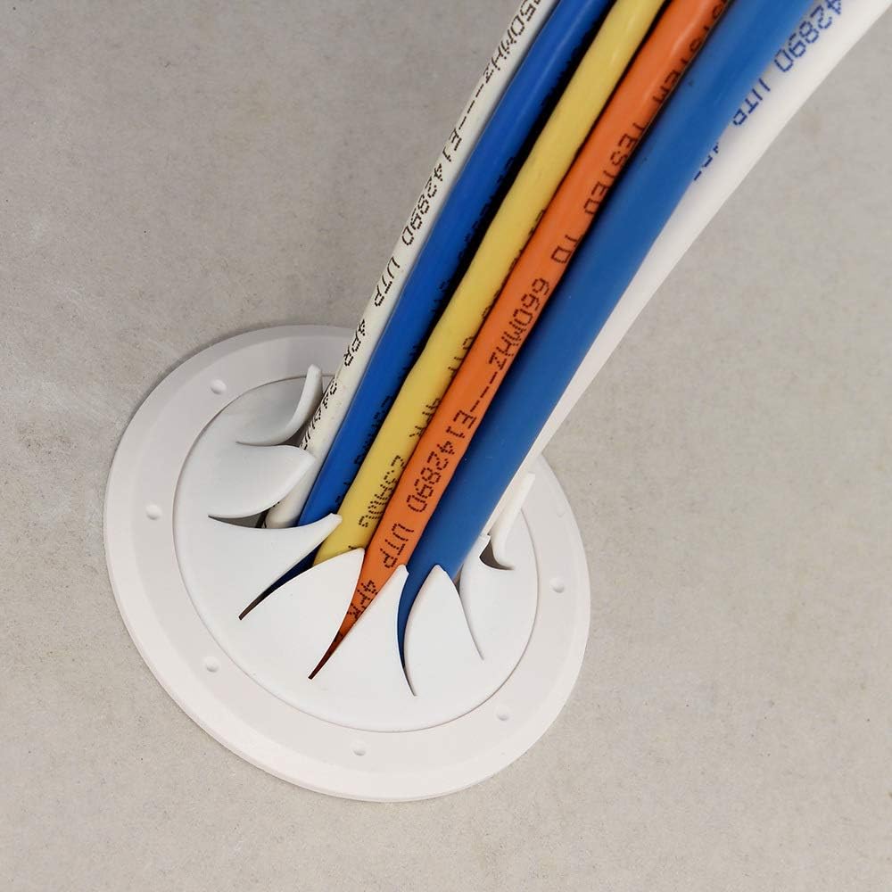 Construct Pro Speedy'Z Spring-Lock Kabeldurchlass 5,1 cm (2 Zoll), Weiss