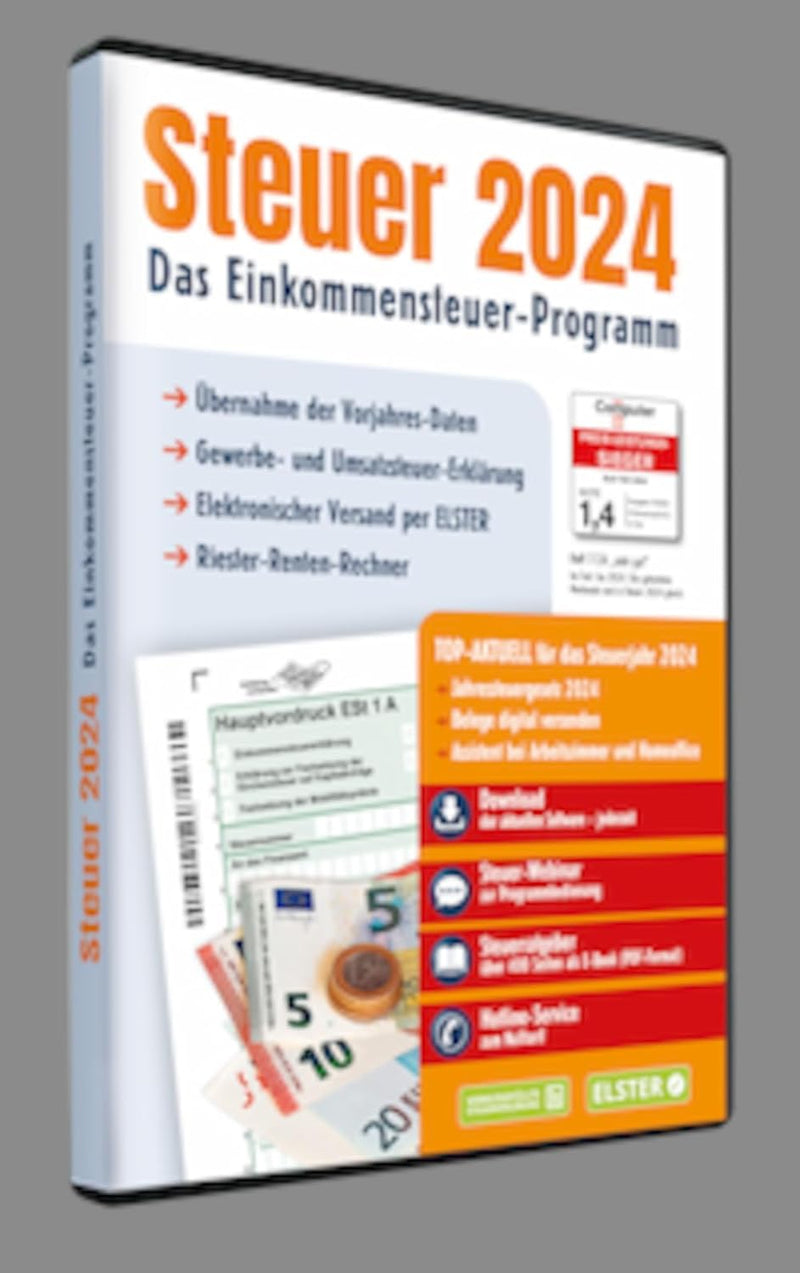 ALDI STEUER 2024 für Steuererklärung 2024 am PC. ELSTER Klare Strukturiert Steuerprogramm Download C