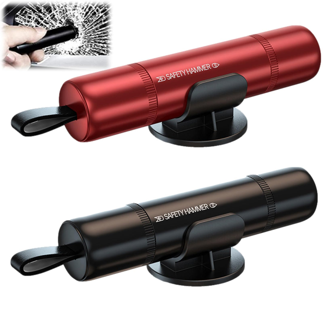 NABIC Notfallhammer fürs Auto [2er Set],Nothammer Auto mit Gurtschneider, Auto Sicherheitshammer, Gu