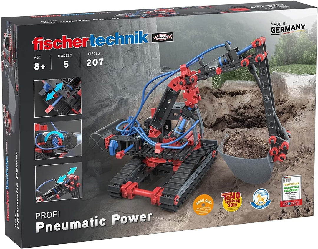 fischertechnik 533874 PROFI Pneumatic Power – Bausatz für Kinder ab 8 Jahren, pneumatisch betriebene