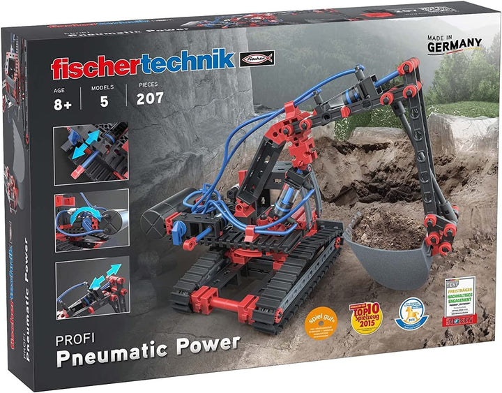 fischertechnik 533874 PROFI Pneumatic Power – Bausatz für Kinder ab 8 Jahren, pneumatisch betriebene