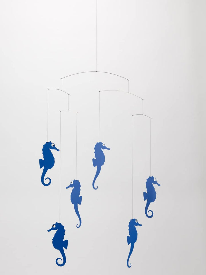 Flensted Mobile Seepferdchen Blau 015b, 57 x 40 cm, f015Blue, Blau