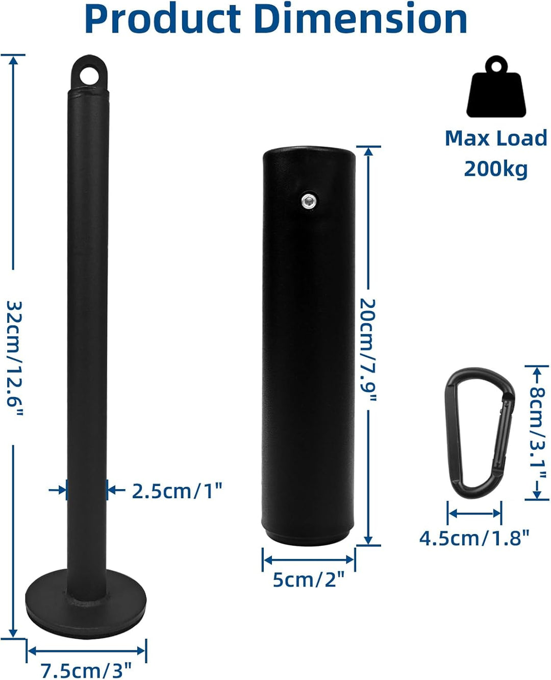 Ladestift, Gewichtsplatte Loading Pin 25mm Kabelzug Latzug Weight Lifting Pin für Hantelscheiben 30m
