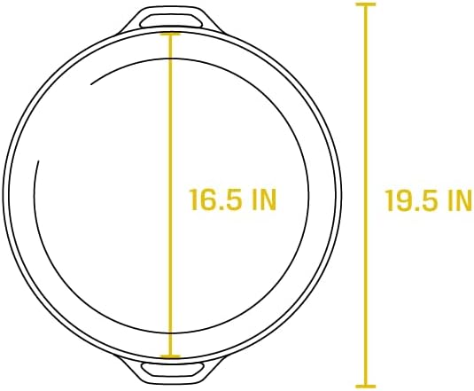 LODGE L17SK3PLT INLODGE.L17SK3, Inoxidable, Schwarz, 17 inches, 17 Inch