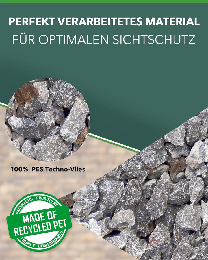 Zaundruck Sichtschutzstreifen Polyester - nachhaltiger Sichtschutz für Doppelstabmattenzaun - Motiv