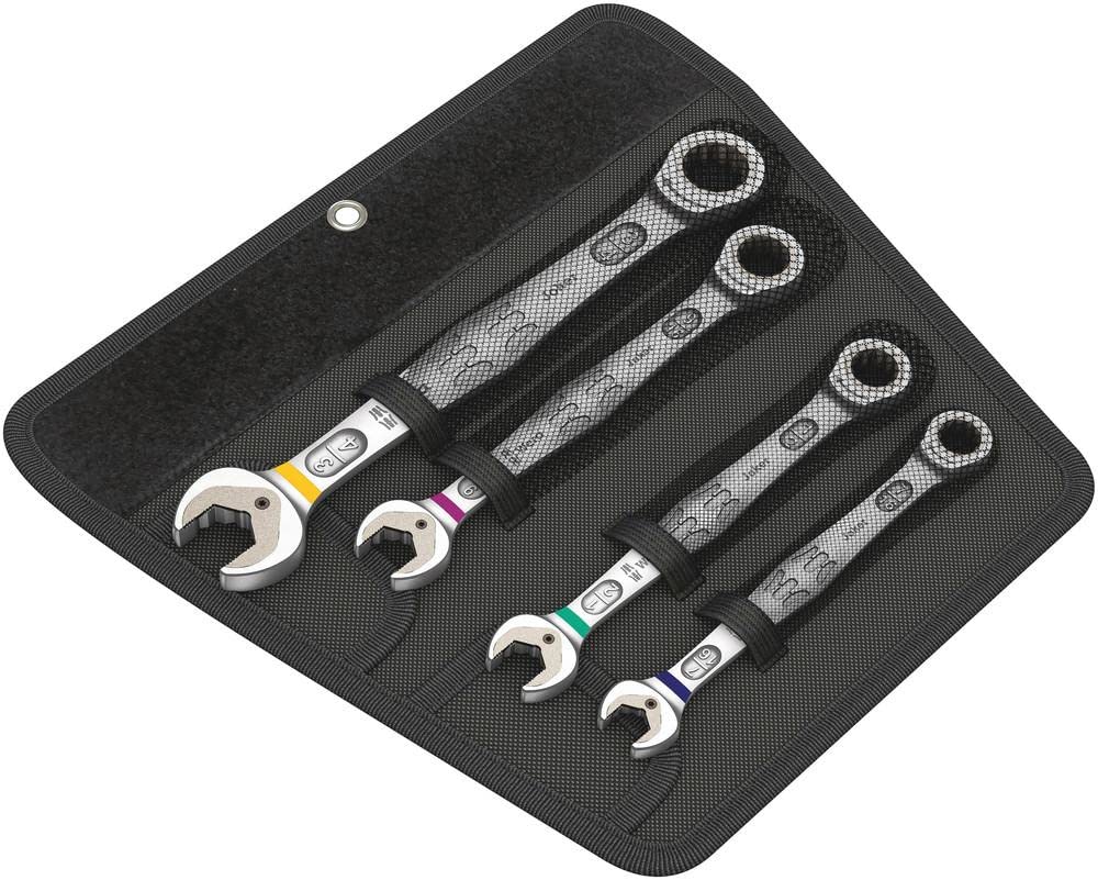 Wera 05073295001 6000 Joker 4 Imperial Set 1, Maul-Ringratschenschlüssel-Satz, zöllig, 4-teilig 4-te