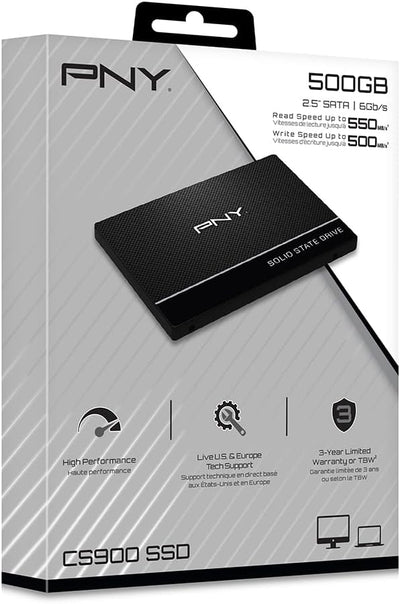 PNY CS900 500GB 2.5” SATA III Internal Solid State Drive (SSD) - (SSD7CS900-500-RB) 500GB 2.5 SATA,