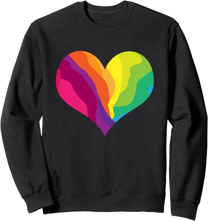 LGBT Gay Lesbian Pride Colors Herzflaggen Stolzmonats Parade Sweatshirt