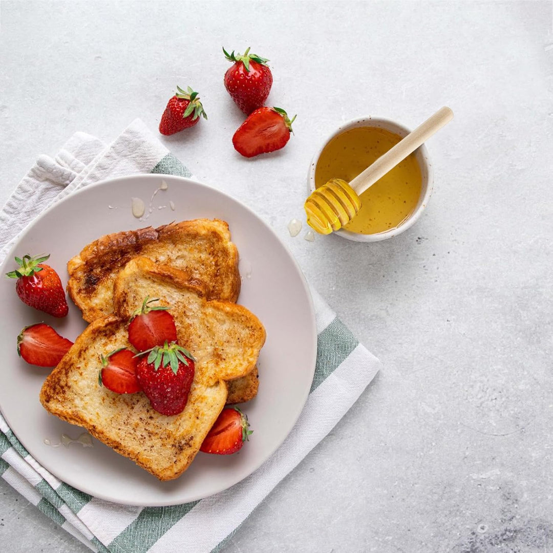 Lawei 100 Stück Honiglöffel Holz Honig Dipper Löffel Mini Holzschläger für Honig Marmelade - 7,5 cm,