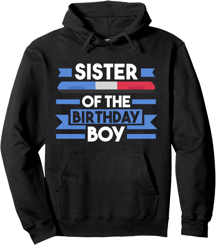 Schwester der Geburtstagsjungenpolizei Pullover Hoodie