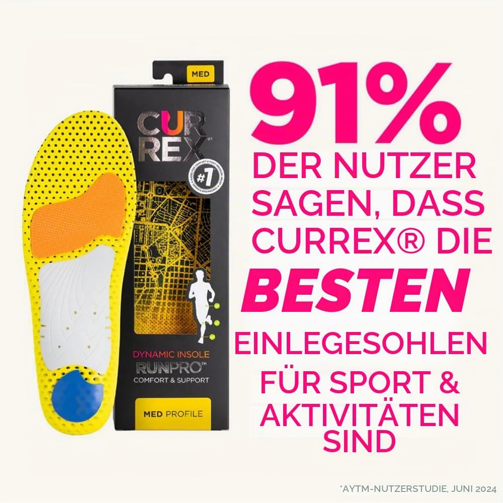 CURREX Einlegesohle RunPro - Einlegesohlen Sport für eine neue Dimension des Laufens. Sport Einleges