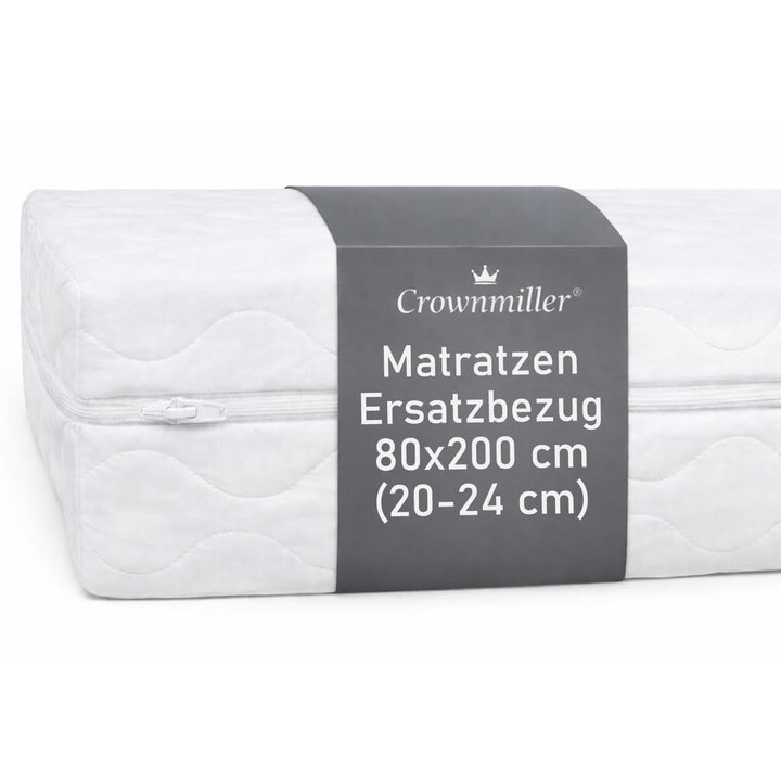 Crownmiller Microfaser Matratzenersatzbezug, Matratzenbezug 80x200 cm für Matratzen von 20 bis 24 cm