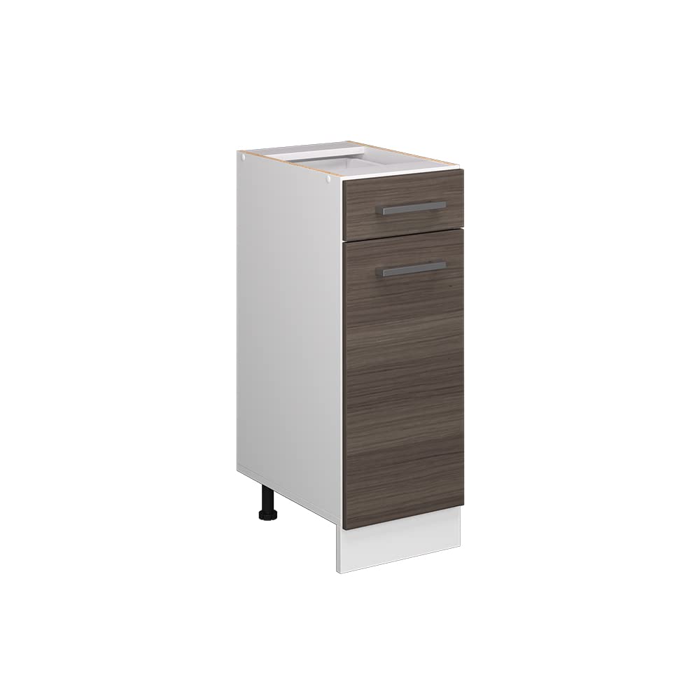 Vicco Küchenunterschrank R-Line, Grau/Weiss, 30 cm ohne Arbeitsplatte Grau Schubunterschrank 30 cm,