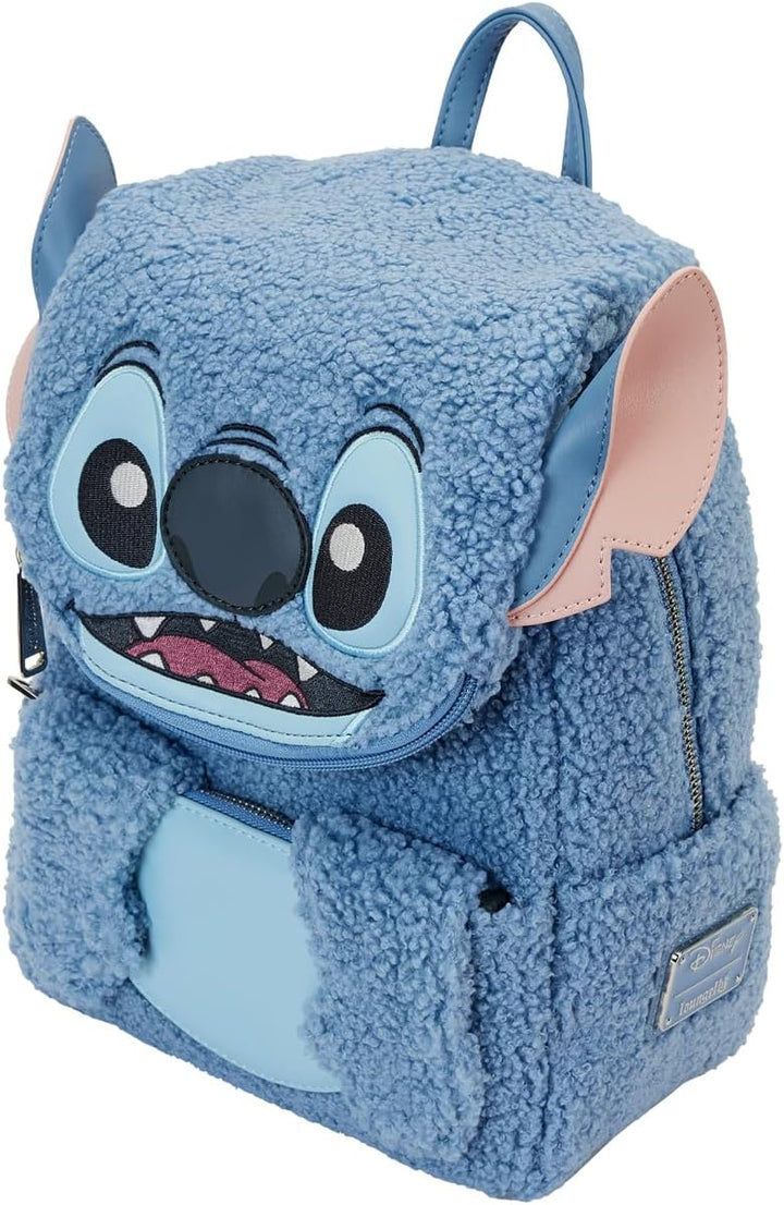 Loungefly Disney Stitch Plush Sherpa Double Strap Shoulder Bag, Mehrfarbig/Meereswellen (Ocean Tides