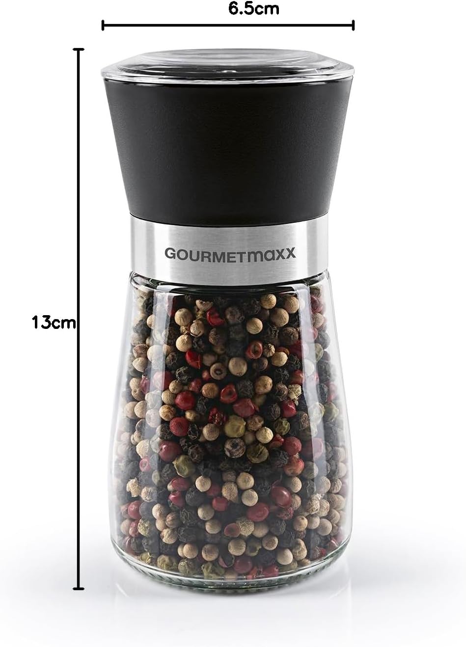 GOURMETmaxx Salz- & Pfeffermühlen 2er-Set | Gewürzmühlen mit stufenlos einstellbarem Keramikmahlwerk