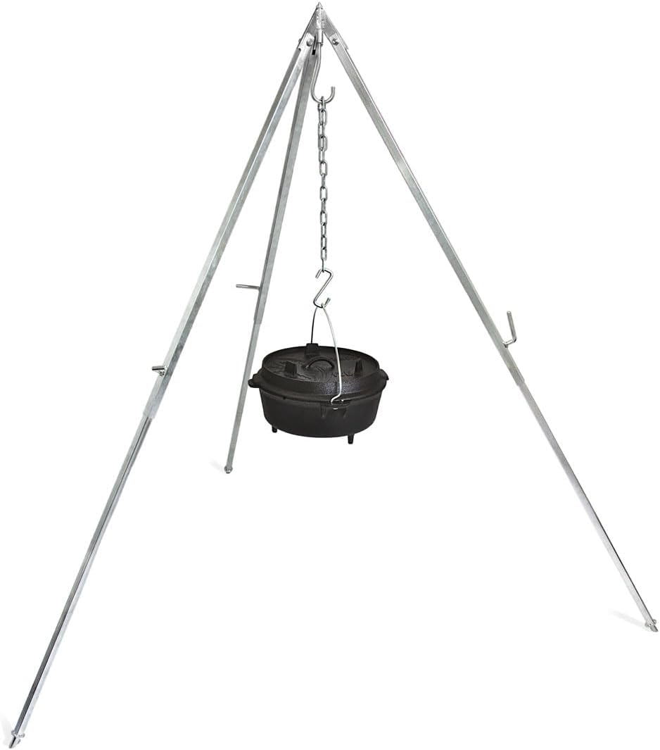 Petromax Dreibein-Set mit Dutch Oven inkl. Zubehör, Set aus Dreibein, Dutch Oven, Dreibein Tasche, H