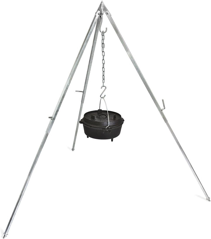 Petromax Dreibein-Set mit Dutch Oven inkl. Zubehör, Set aus Dreibein, Dutch Oven, Dreibein Tasche, H