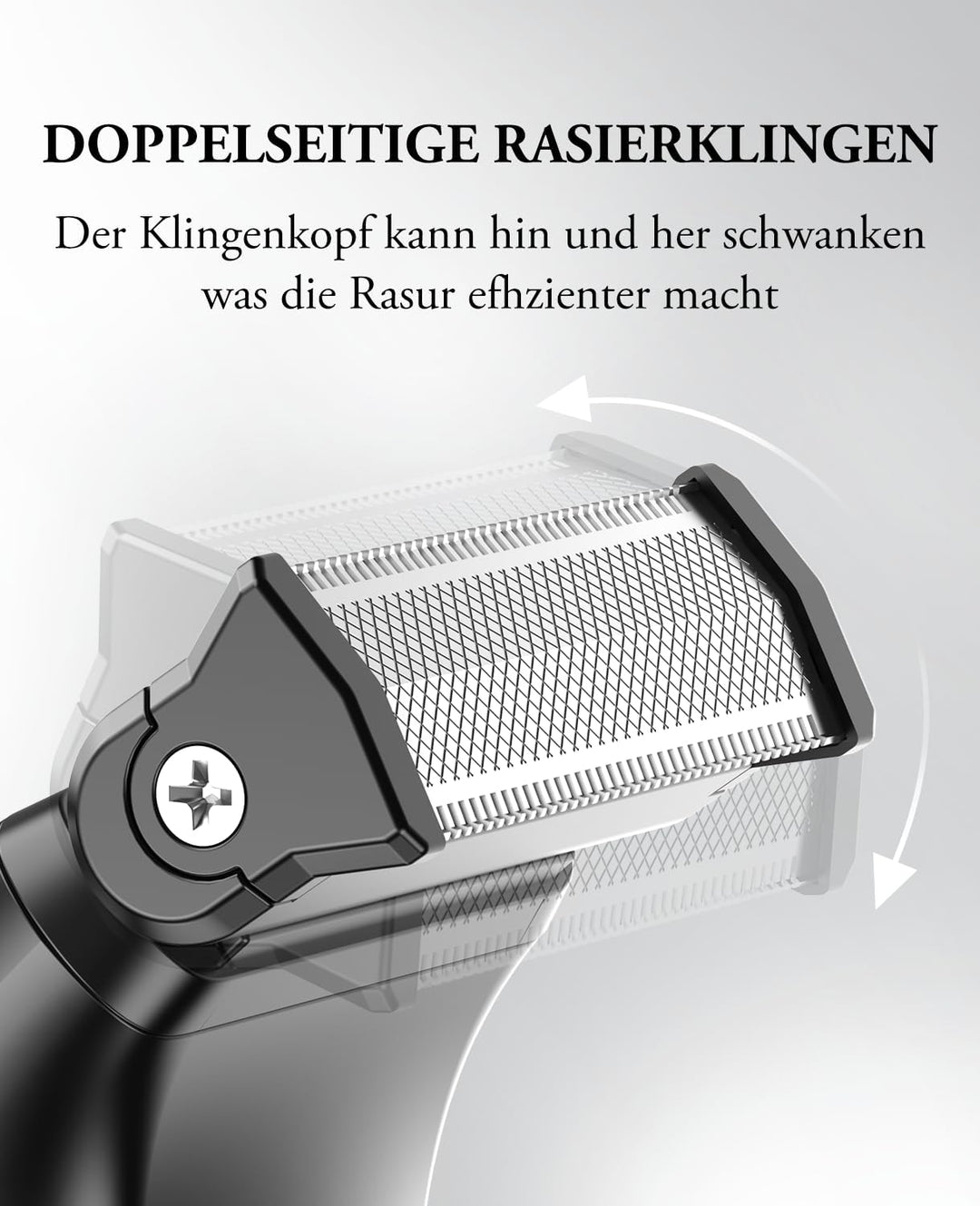 Intimrasierer Mann, kensen 2 in 1 Rasierer Herren Intimbereich Wasserdicht Körperrasierer Herren Typ