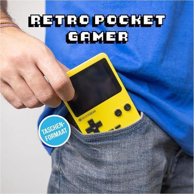 Silvergear® Analogue Pocket Konsole Retro | mit 240 Klassichen Spielen l Handheld Spielekonsole l Mi