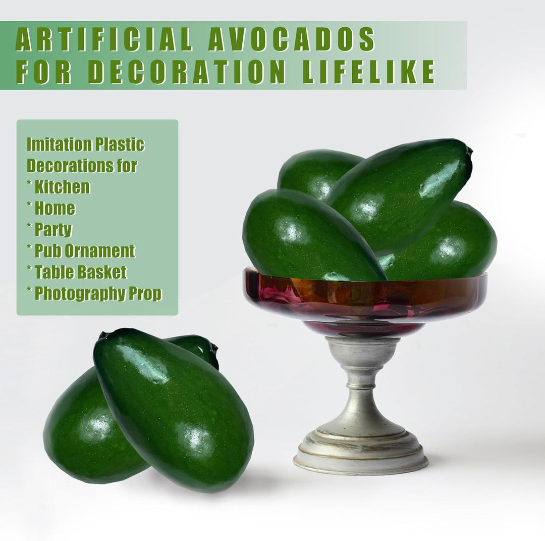 Tuxiaobu Künstliche Früchte Avocados Deko Obst, Kunst Faux Avocados Zuhause Küche Dekor Tischdekorat