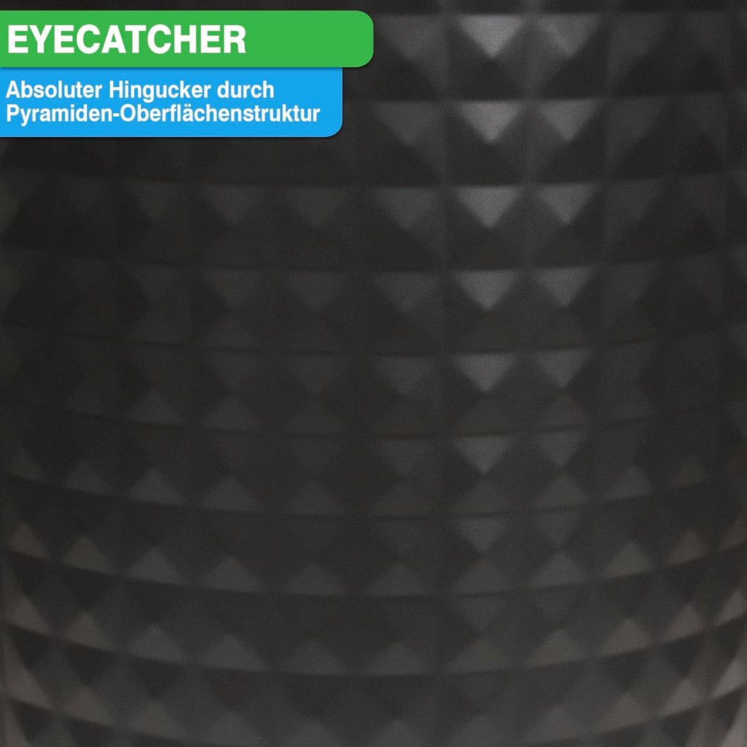 YourCasa Mülleimer Bad 5L aus Edelstahl [Pyramiden Effekt] für Badezimmer und Wohnbereich - Kosmetik