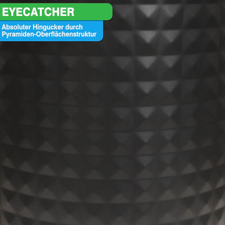 YourCasa Mülleimer Bad 5L aus Edelstahl [Pyramiden Effekt] für Badezimmer und Wohnbereich - Kosmetik
