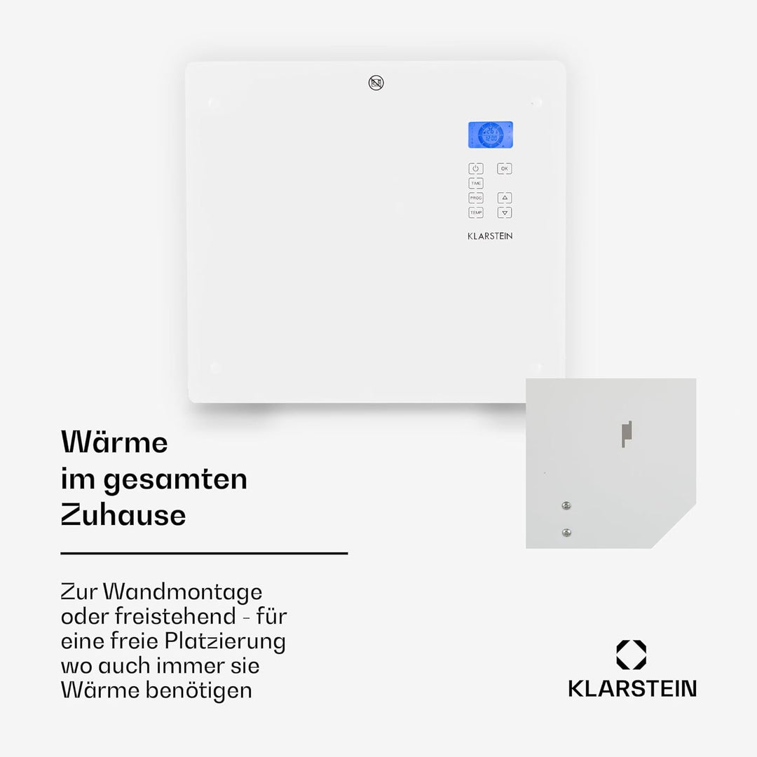 Klarstein Elektroheizung, Konvektor-Heizung, Mobile Elektroheizung Energiesparend, Schlanke, Leise H