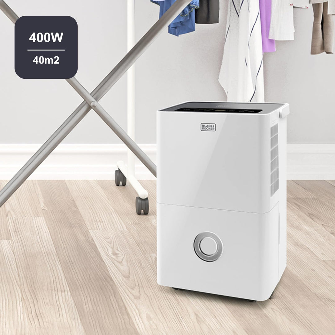 BLACK+DECKER Luftenfeuchter und Luftreiniger | 2 in 1 | 20L/24 Std. | HEPA13-Filter | Trocknungsfunk