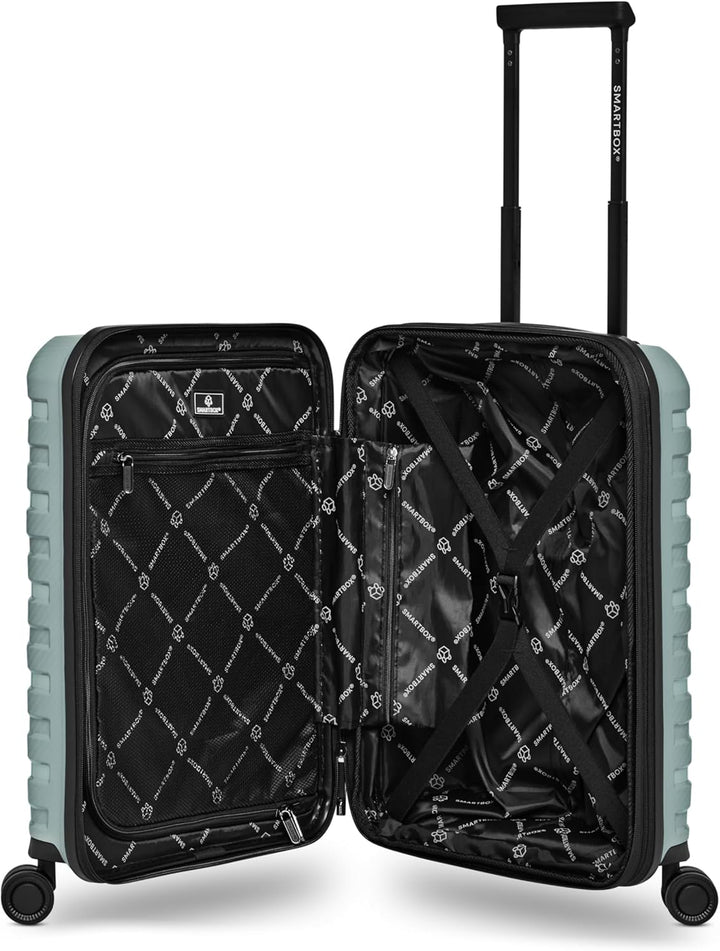 Smartbox Kabinenkoffer mit Laptopfach 36x22x55 cm, Handgepäck Koffer mit Frontöffnung, Leichter Hart