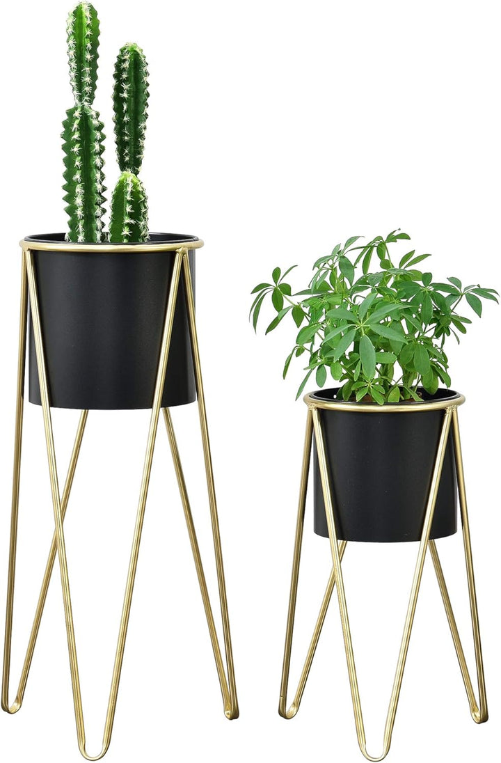 [en.casa] Pflanzständer im 2er Set Blumenständer aus Metall Blumentopf Ständer mit Übertopf Blumento