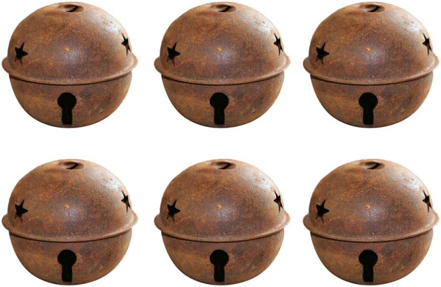 Supvox 24pcs Glöckchen Christbaumschmuck 40mm Rostig DIY Weihnachtsanhänger Weihnachtsdeko Weihnacht