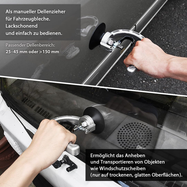 FIRSTINFO A1504A | Aluminium Dellenzieher mit starker 75mm Saugkraft | Lackschadenfreie Ausbeulhilfe