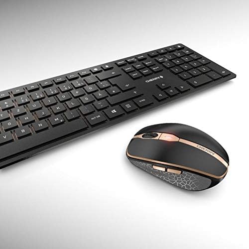 CHERRY DW 9000 Slim, Kabelloses Tastatur- und Maus-Set, EU-Layout (QWERTY), Bluetooth & 2,4 GHz Funk