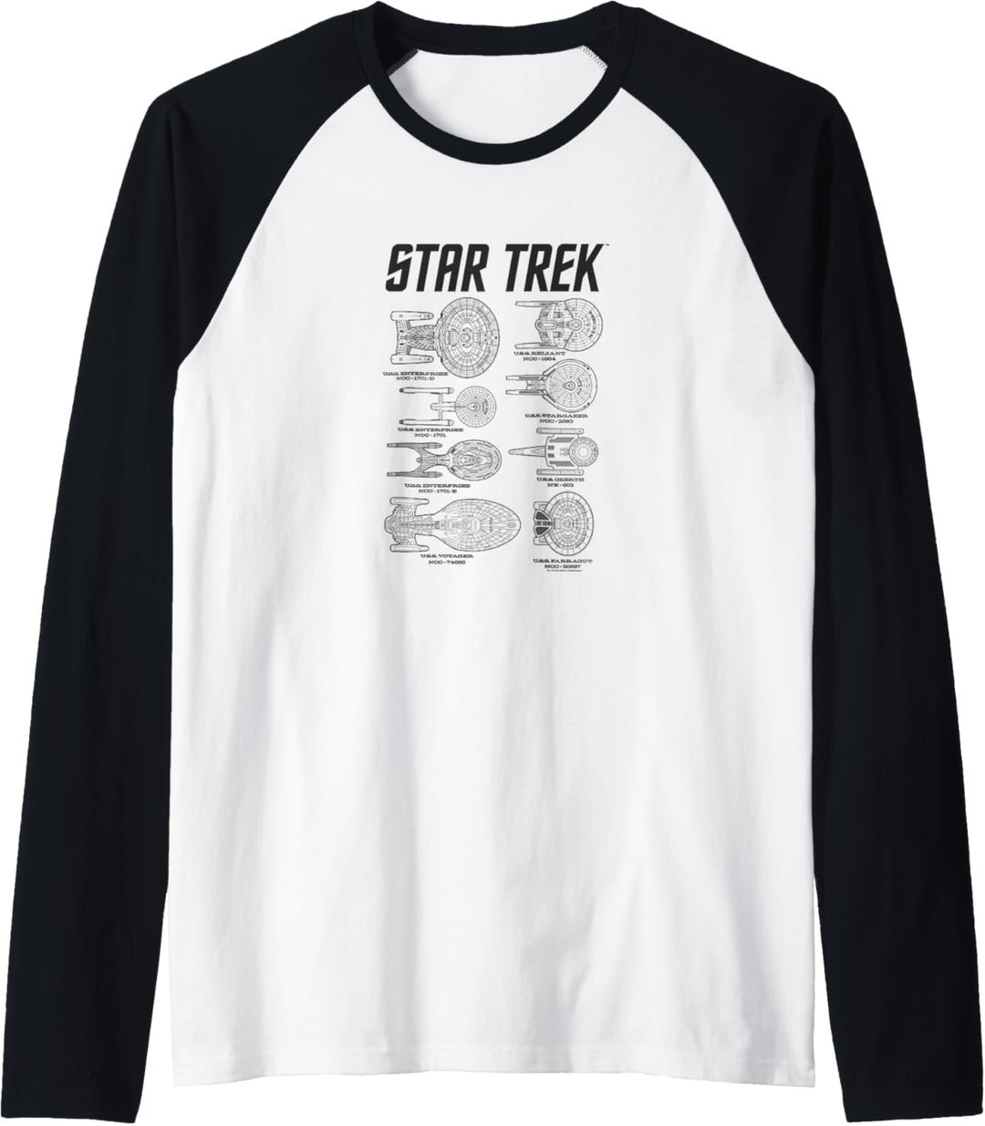 Star Trek Next Generation Ships Of Trek Raglan
