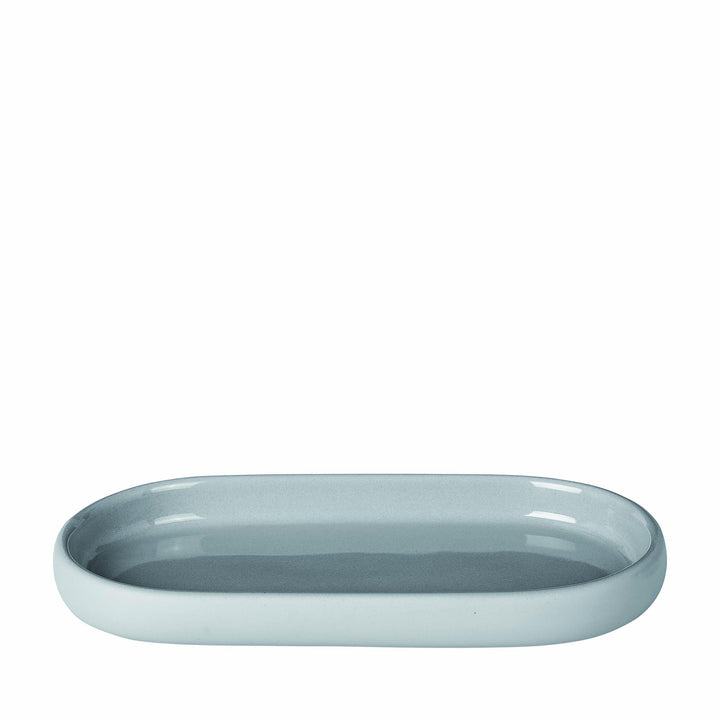 blomus Tablett SONO | Microchip | 19L x 10B x 2H cm | Ablageschale aus Keramik | Badaccessoire | Sei