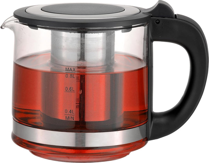 Siberg Teekocher Set 3-in-1 – Türkische Teemaschine mit 1,8L Wasserkocher, 800ml Glaskanne, 2200W Le