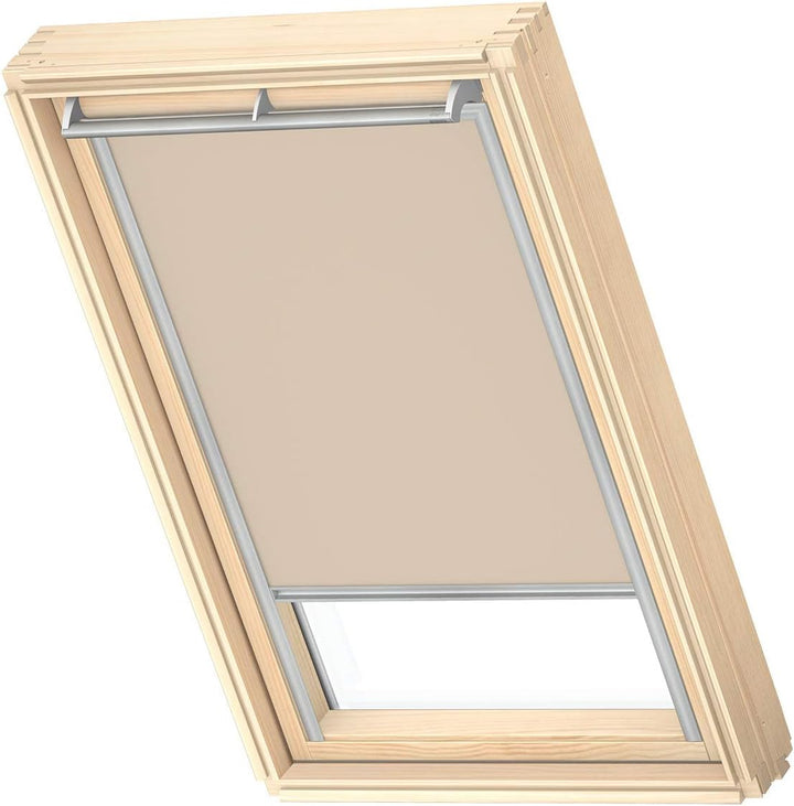 VELUX Original Dachfenster Verdunkelungsrollo für CK04, Sandbeige, mit Grauer Führungsschiene